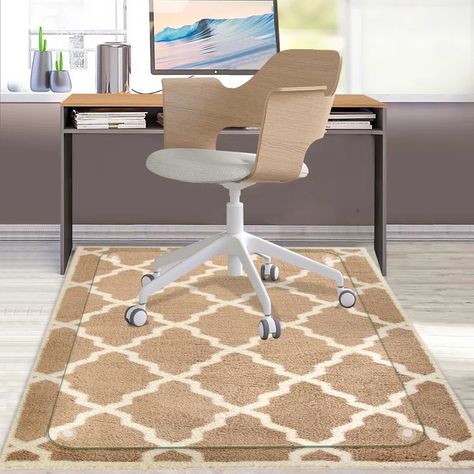 Rose Home Fashion Tempered Glass Chair Mat Office Chair Mats for Carpet & Hardwood Floor Desk Chair Mat 36"x46"X1/5" & Reviews | Wayfair Desk Chair Mat, Flooring Types, Floor Desk, Glass Chair, Garden Screens, Shoe Organizers, Office Chair Mat, Bookcase Organization, Ladder Rack