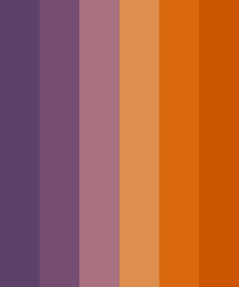 Dull Orange and Purple Color Palette Dull Orange, Halloween Color Palette, Orange Palette, Hexadecimal Color, Orange Color Schemes, Purple Palette, Purple Color Schemes, Lavender Orange, Orange Color Palettes