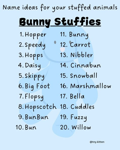 Heres a bunch of name suggestions for your stuffies!!!🥰 Cute Plushie Names, Plushie Name Ideas, Cute Names For Plushies, Stuffie Names, Plushie Names, Stuffed Animal Names, Fun Names, Traditional Baby Names, Jellycat Stuffed Animals