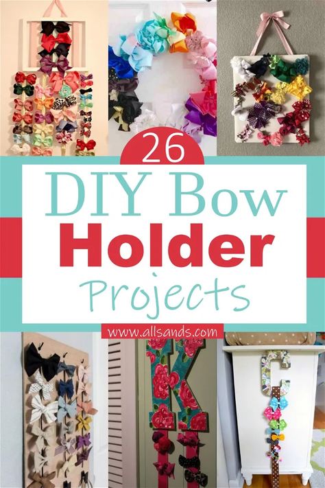 There are plenty of reasons to make your own DIY bow holder. If you're a crafter, you can save money by repurposing something you already own (or at least finding a cheap alternative to the overpriced holders sold in stores). How To Store Hair Bows, Bow Hanger Diy, Bow Holder Ideas, Homemade Christmas Gifts For Friends, Bow Holder Diy, Diy Hair Bow Holder, Diy Bow Holder, Tutu Bow Holders, Hair Bow Hanger