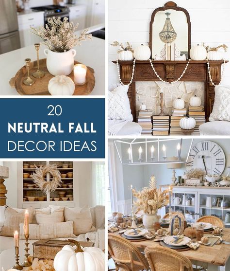 Looking to embrace fall with a touch of warmth and simplicity? Try neutral fall decor that feels cozy and inviting without overwhelming your space. Think soft creams, warm taupes, and earthy browns to create a serene and stylish atmosphere. Perfect for adding that fall touch while keeping things elegant and understated! #neutralfalldecor #homedecor #falldecorinspiration Neutral Fall Decor Living Rooms, Neutral Fall Decor Ideas, Neutral Fall Decor, Fall Living Room Decor, Fall Decor Inspiration, Fall Decor Ideas, Fall Decorations, Autumn Home, Fall Home Decor