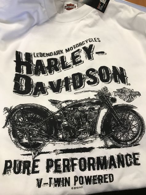 Harley Davidson Tee Shirts, Vintage Harley Davidson Art, Hardly Davidson, Sportster Custom, Harley T Shirts, Vintage Harley Davidson Shirt, Vintage Harley Davidson Motorcycles, Streetwear Designs, Harley Davidson Tshirt