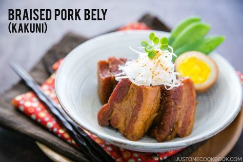 Braised Pork Belly (Kakuni) #recipe | Easy Japanese Recipes at JustOneCookbook.com Pressure Cooker Pork Belly, Pressure Cooker Pork, Just One Cookbook, Braised Pork Belly, Slow Cooked Pork, Easy Japanese Recipes, Pork Belly Recipes, Mapo Tofu, Braised Pork