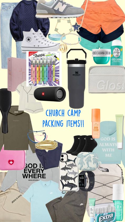 🫶🫶 #outfitinspo #beauty #churchcamp #wwjd #hwlf #christian #jesuslovesyou Church Camp Essentials, Summer Outfits Church, Church Summer Camp, Church Camp Aesthetic, Camp Counselor Aesthetic, Wwjd Hwlf, Summer Camp Packing List, Church Camp Outfits, Camp Fits