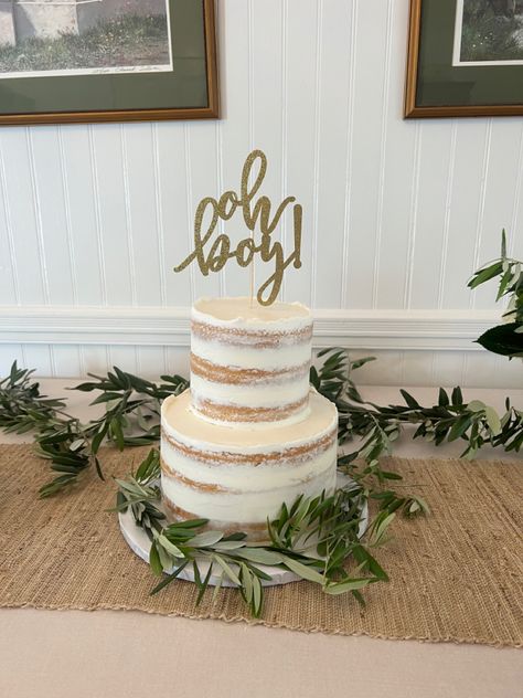 Sage Baby Shower Cake, Two Tier Sage Green Cake, Baby Shower Cake Green And Gold, Green And Cream Baby Shower Decor, Sage Green Baby Shower Cake, Rustic Baby Shower Cake, Baby Shower Verde, Safari Baby Shower Cake, Sage Green Baby Shower