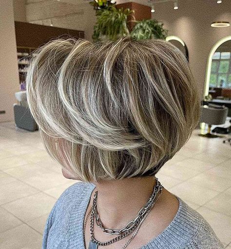 60 Trendiest Layered Bob Haircut Ideas of 2024 Layered Bob Haircut, Tapered Bob, Molasses Cake, 2024 Haircuts, Layered Pixie Haircuts, Fork Art, Bob Haircut Ideas, Dumpling Soup, Stacked Haircuts