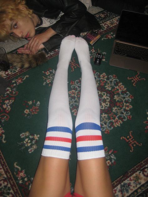 #indiesleaze #2010s #2000s #tumblr 2000s Tumblr, American Apparel Ad, Indie Sleeze, American Apparel, Swimming, Flag, Socks, Adidas, Tumblr