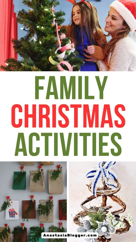 Family Christmas Activities Christmas Crafts Activities, Christmas Kick Off Ideas, Christmas Family Activities For Adults, Holiday Family Crafts, Family Christmas Get Together Ideas, Extended Family Christmas Party Ideas, Christmas With Kids Ideas, Christmas Family Ideas Activities, Family Christmas Ideas Activities