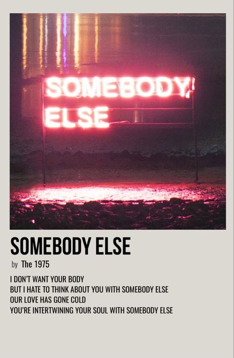 minimal polaroid song poster for somebody else by the 1975 The 1975 Aesthetic Poster, The 1975 Album Poster, The 1975 Wallpaper Aesthetic, Somebody Else The 1975 Aesthetic, The 1975 Minimalist Poster, The 1975 Aesthetic Lyrics, The 1975 Polaroid Poster, The 1975 Song Poster, The 1975 Polaroid