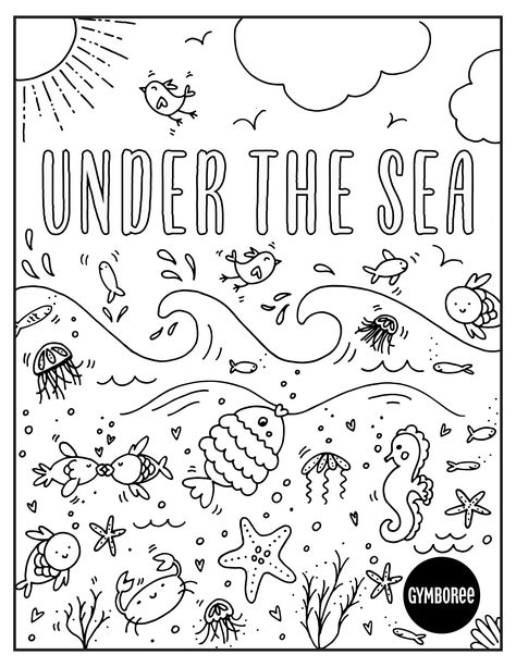 Ocean Life Coloring Pages, Under The Sea Colouring, Under The Sea Coloring Pages, Sea Coloring Pages, Marker Doodles, Under The Sea Coloring, Summer Coloring Sheets, Ocean Coloring Pages, Summer Coloring