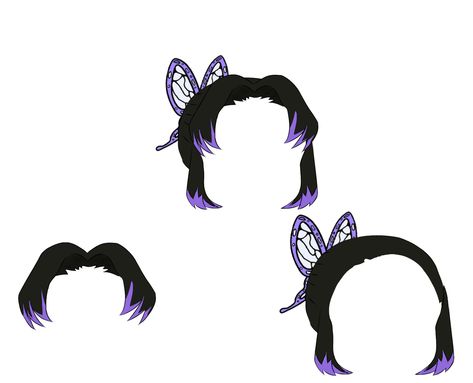 Shinobu Hair Clip, Shinobu Hair, Gacha Dress, Gacha Bases, Manga Clothes, Hair Drawing, Gacha Edits, Shinobu Kocho, Background Ideas