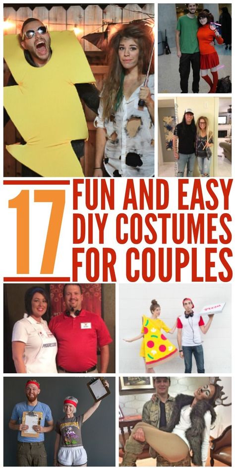 Who says Halloween is just for kids? Couples can go to their own Halloween parties and totally rock the costume competition with these awesome couples costumes. Costume Halloween Duo, Easy Diy Couples Costumes, Costumes Faciles, Couple Halloween Costume, Easy Couple Halloween Costumes, Easy Couples Costumes, Meme Costume, Halloween Costumes Diy Couples, Funny Couple Costumes