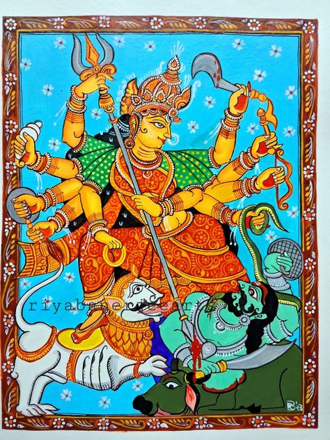 Odisha Pattachitra Pattachitra Paintings Odisha, Dhanya Lakshmi, Odisha Pattachitra, Pattachitra Paintings, Pattachitra Art, Indian Traditional Paintings, Bengali Art, Durga Painting, Kerala Mural Painting