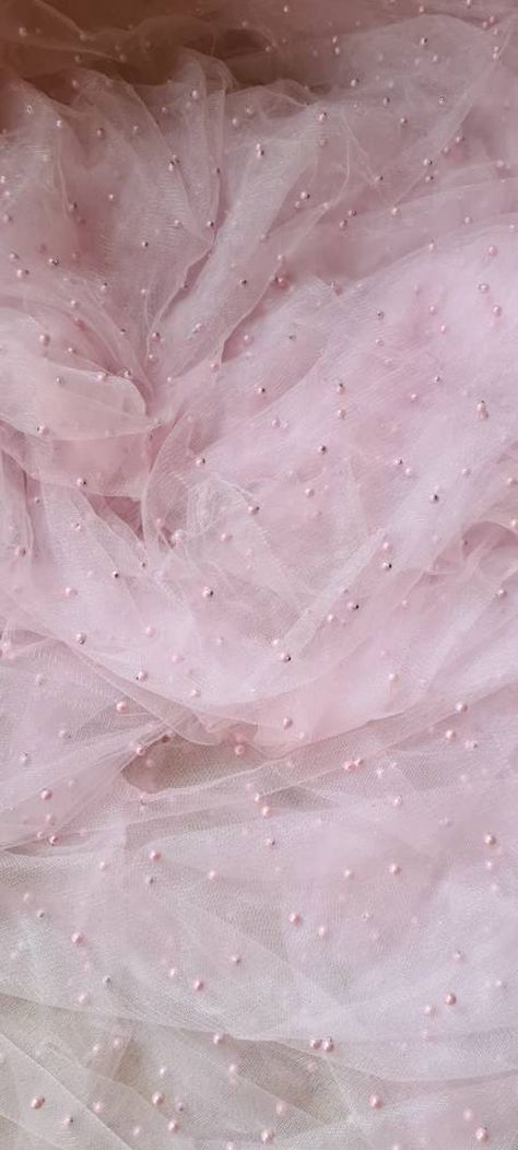 1 yard dusty pink pearl bridal soft tulle lace net elegant  fabric. Great to make wedding wear dresses crafts  . Price for a yard .0 Wedding Wear Dresses, Spring Scenes, Pearl Wallpaper, Soft Pink Theme, Baby Pink Aesthetic, Baby Pink Colour, Spring Wallpaper, Pink Themes, Net Fabric