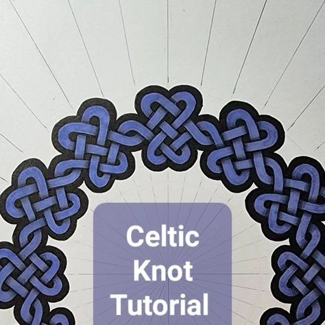 Celtic Knots Tutorial, Celtic Knot Tutorial Step By Step, Drawing Dynamics, Celtic Drawings, Celtic Knot Tutorial, Knot Drawing, Celtic Knot Drawing, Art Tut, Knot Tutorial