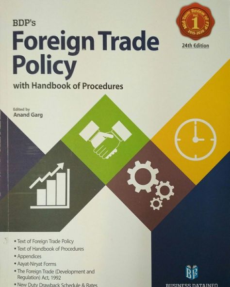 Name - Foreign Trade Policy with handbook of Procedures  24th edition 2017  Mid term review of FTP 2015-2020  Www.vorabook.com  Book your order now  #vorabookhouse #trade #policy #foreign ##handbook #vol1 Business Blueprint, Mid Term, Trade Books, Order Now, Pie Chart, Floating, Education, Book Cover, Books