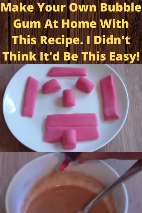 How To Make Bubble Gum Homemade, Diy Chewing Gum, New Food Videos, Homemade Gum Drops, Homemade Chewing Gum, How To Make Bubble Gum, Bubble Gum Recipes, Home Made Candy Easy, Easy To Make Candy