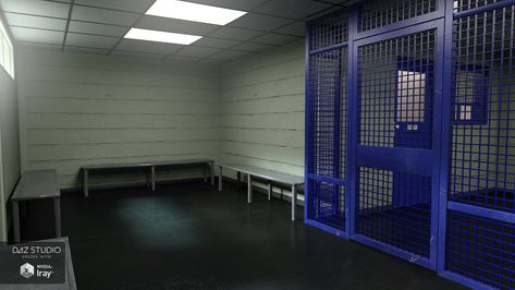 ArtStation - Holding Cell, John Moonan Police Station Holding Cell, Keyboard A, White Lies, Filing Cabinets, Opening Doors, Pc Monitor, Police Station, The Cell, Gotham City