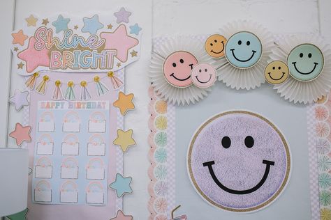 We are obsessed with all things pastel, and our Sugar Pop collection is the one that started it all! This theme is Shimmer Pop’s big sister, and all products in both collections complement each other perfectly! Shop the 🔗 in profile to our Sugar Pop collection. 💗 #sugarpop #classroomdecor #classroomdecorations #pastelclassroomdecor #pastel #pastelaesthetic #classroomtheme #classroomcalendar Smiley Face Classroom Theme, Smiley Face Classroom, Sugar Pop, Classroom Rug, Classroom Calendar, School Decor, Pastel Decor, Toddler Rooms, Pop Collection