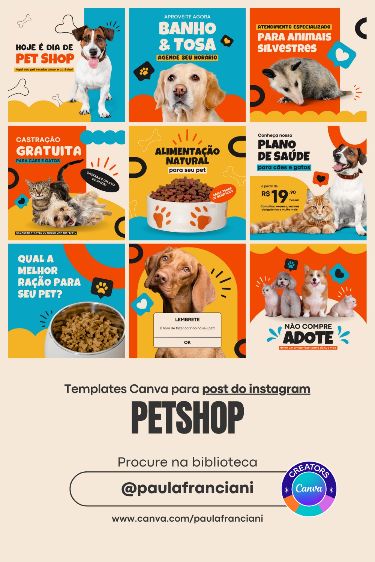 Instagram post templates for pet shops on Canva  Create beautiful, engaging Instagram posts for your pet shop with Canva's free templates. Find templates for everything from product announcements to pet care tips, and customize them to fit your brand. #petshop #instagram . #Mixed_Media_Canvas #Modern_Branding_Design #Dog_Branding #Profile_Page Pet Advertising, Pet Branding, Modern Branding Design, Photoshop Tutorial Graphics, Social Media Art, Vintage Paper Background, Photoshop Design Ideas, Post Animal, Dog Branding