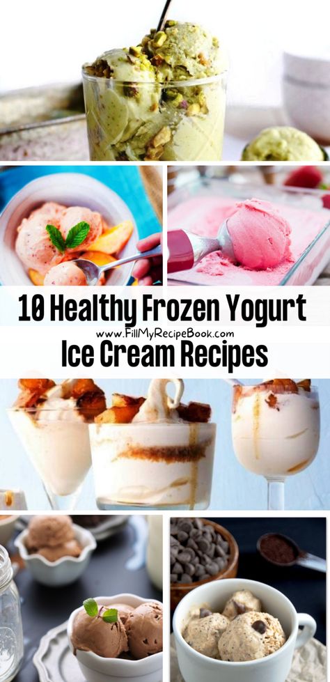 10 healthy frozen yogurt ice cream recipes. They are filled with fruits and Greek yogurt, even a pumpkin frozen yogurt ice cream. Greek Yogurt Ice Cream Recipe, Pumpkin Frozen Yogurt, Healthy Dessert Recipes Fruit, Frozen Yogurt Recipe Healthy, Yogurt Ice Cream Recipe, Homemade Frozen Yogurt Recipes, Yogurt Recipes Healthy, Healthy Frozen Yogurt, Homemade Frozen Yogurt