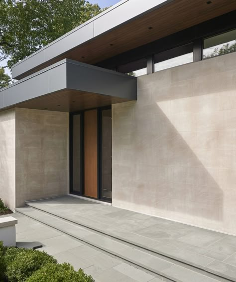 Limestone House Exterior, Modern Exterior Stone, Northworks Architects, Limestone Wall Cladding, Transitional Home Exterior, Stone Cladding Exterior, Wood Cladding Exterior, Limestone Cladding, Limestone House