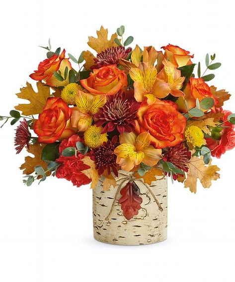 Tree Vase, Thanksgiving Floral, Thanksgiving Flowers, Fall Forest, Fall Flower Arrangements, Fall Floral Arrangements, Fall Arrangements, Colorful Roses, Fresh Flowers Arrangements