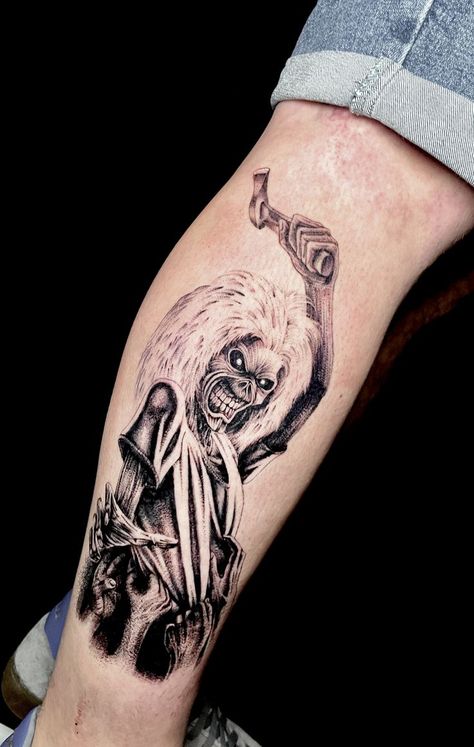 Eddie Tattoo, Maiden Tattoo, Templar Knight Tattoo, Heavy Metal Tattoo, Iron Maiden Tattoo, Evil Skull Tattoo, Horror Movie Tattoos, Knight Tattoo, Skull Sleeve Tattoos