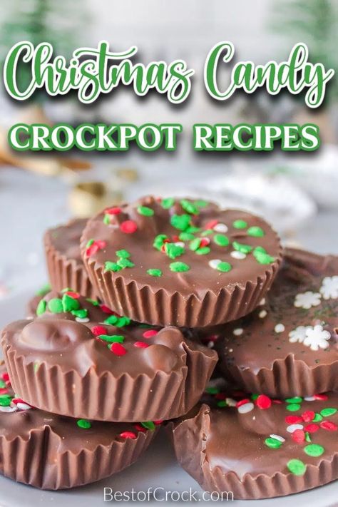 Crockpot candy recipes are perfect holiday slow cooker recipes we can use as gifts or in place of holiday cookie recipes. Crockpot Holiday Recipes | Slow Cooker Holiday Recipes | Candy Recipes for Christmas | Homemade Candy Recipes | Crockpot Recipes with Chocolate | Crockpot Dessert Recipes | Christmas Snack Ideas | Christmas Party Recipes #christmasrecipes #crockpotcandy via @bestofcrock Snack Ideas Christmas, Crock Pot Christmas, Crockpot Holiday Recipes, Chocolate Crockpot, Christmas Crockpot Recipes, Slow Cooker Holiday Recipes, Crockpot Candy Recipes, Crockpot Dessert, Slow Cooker Christmas