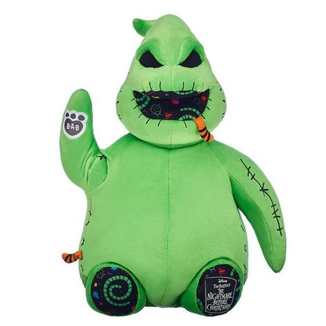 Oogie Boogie Is a Nightmare Before Christmas Build-A-Bear | POPSUGAR Family Tim Burton Animation, The Nightmare Before Christmas Oogie, National Teddy Bear Day, Nightmare Before Christmas Oogie Boogie, Nightmare Before Christmas Characters, Teddy Bear Day, Christmas Plush Toys, Bear Character, Green Fur