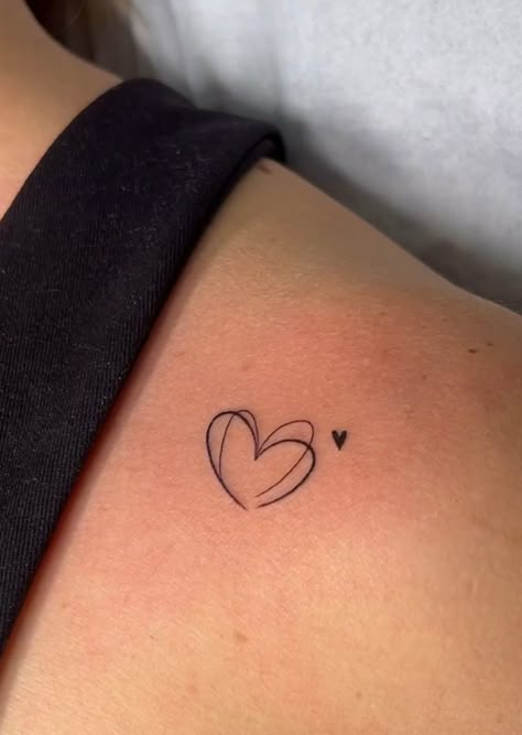 Small Wrist Tattoo Cover Up, Small Heart Sister Tattoos, Sketch Heart Tattoo, 3 Hearts Tattoo Ideas On Wrist, Behind The Ear Heart Tattoo Ideas, Behind The Ear Tattoo Heart, Fine Heart Tattoo, Small Heart Collar Bone Tattoo, Heart With Leaves Tattoo