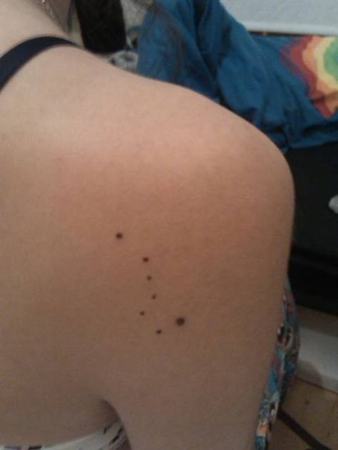 My constellation of freckles by Greggy in Connected Ink, Dublin - Imgur Constellation Tattoo Freckles, Freckle Constellation Tattoo, Constellation Freckle Tattoo, Heart Freckle Tattoo, Dainty Piercings, Big Dipper Tattoo, Freckles Tattoo, Brown Tattoo Ink, Tattooed Freckles