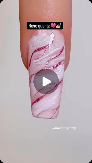 Nail art 💅 Manicure on Instagram: "By @nailedbyterry - Easy rose quartz marble nails 💅🏼💖   #nailhack #stepbystepnails #nailsofinstagram #trending #trendingnails #viral #springcolors #explore  #explorepage #summernails #ambidextrous  #springnails #nails #nailart #nailedbyterry #nailpro #wakeupandmakeup #cutenails #theasiannaillady #kiarasky #winternails #cutenails #love #reflectornails #pinknails #marblenails #longnails" Geode Nail Art, Easy Rose, Quartz Marble, Rose Nail Art, Marble Nail Art, Simple Rose, Nail Art Designs Videos, Rose Nails, Marble Nails