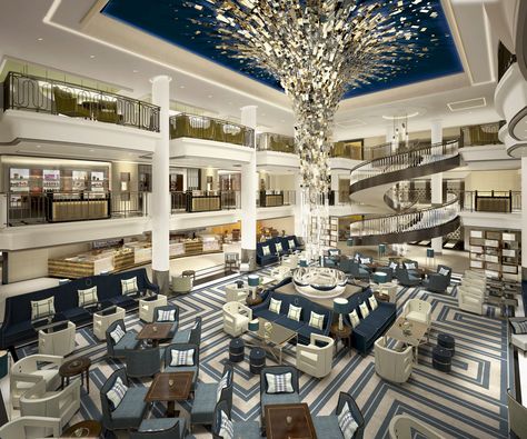 Take A Look Inside P&O Cruises Britannia – NEW IMAGES | CruiseMiss ... Cruise Ship Interior, Cruise Ships Interior, Cruise Ship Design, Cruise Design, Biggest Cruise Ship, Ship Interior, Luxury Yacht Interior, Luxury Cruise Ship, Lighting Control System