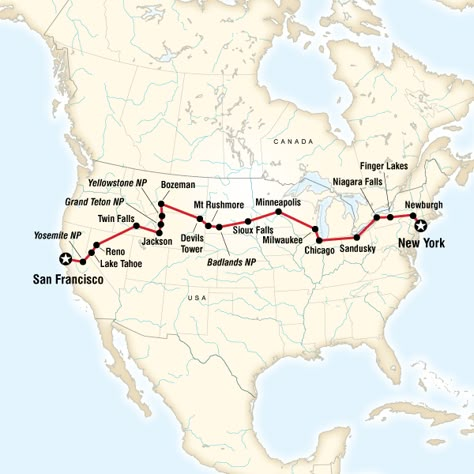 Map of the route for Coast to Coast Camping Westbound Road Trip Map, Rv Road Trip, Cross Country Road Trip, Road Trip Routes, National Park Road Trip, Us Road Trip, Travel Route, American Road Trip, Road Trip Planning