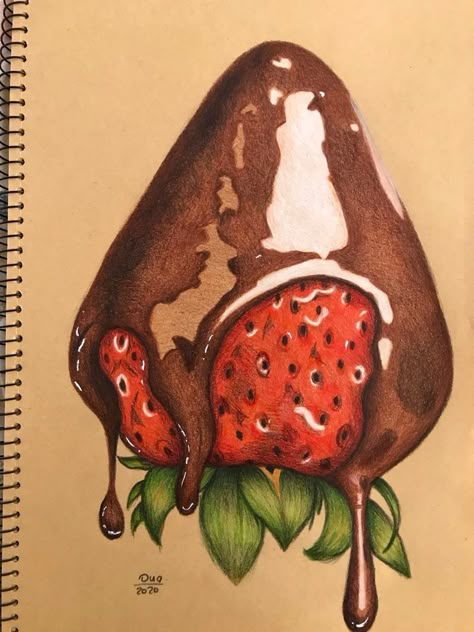 Colored Pencil Artwork Ideas, Fruit Art Drawings, Colored Pencil Art Projects, Food Art Painting, Prismacolor Art, Realistic Pencil Drawings, Pencil Artwork, Colored Pencil Artwork, Realistic Drawing