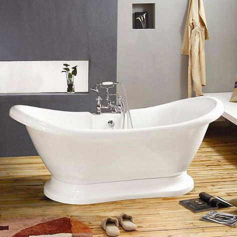 free standing tubs | Product Name: Free-Standing Bathtub Acrylic Pedestal, Black Tub, Pedestal Tub, Cement Tile Shop, Slipper Tubs, Fireclay Farmhouse Sink, Japanese Soaking Tubs, White Tub, Acrylic Tub