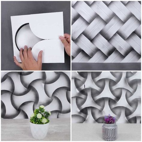 Illusion Wall Art, Metdaan Diy, Diy Pencil Holder, 3d Optical Illusions, Ethical Hacking, Diy Pencil, Diy Wall Painting, Wall Art Ideas, Creative Gardening