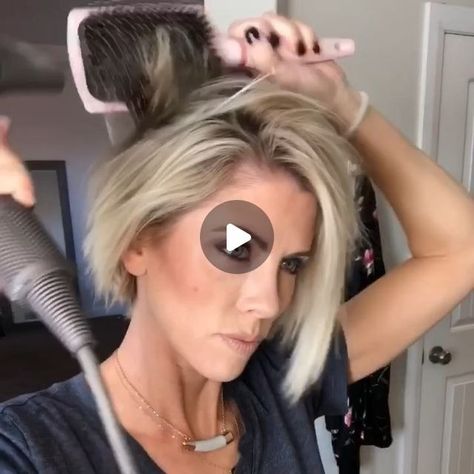 Short Hair Tutorials How To Style Bob, Jocelyn Mcclellan Hair Short, Jocelyn Mcclellan Hair, Fixing Short Hair, Jocelyn Mcclellan, Choppy Bob, Sea Spray, Flat Hair, Short Hair Tutorial