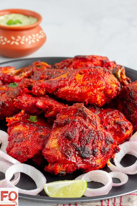 Tandoori Chicken Recipe, Tandoori Marinade, Tandoori Recipes, Kashmiri Chilli, Kasuri Methi, Indian Chicken Recipes, Ginger Garlic Paste, Muslin Cloth, Chilli Paste