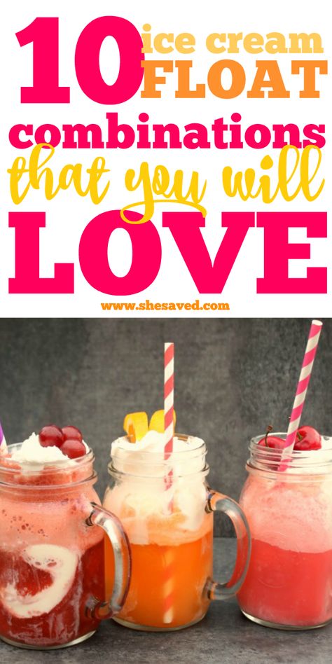 Yummy Milkshakes, Ice Cream Float Bar, Ice Cream Float Recipes, Floats Drinks, Drink Presentation, Ice Cream Float, Tasty Ice Cream, Float Recipes, Soda Floats