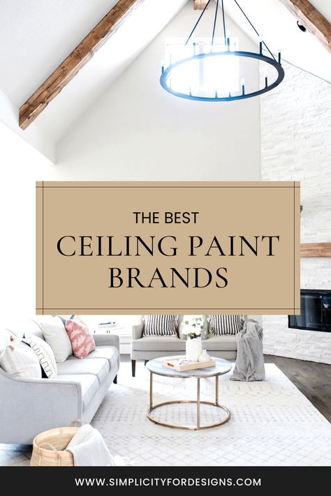 The Best Ceiling Paint Brands of 2023 Best Ceiling Paint, White Ceiling Paint, Mildew Stains, Types Of Ceilings, Bathroom Ceiling, Flat Paint, White Ceiling, Paint Brands, Painted Ceiling