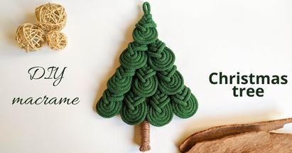 Tabletop Macrame Tree, Macrame Xmas Tree, Macrame Christmas Tree Ornaments, Christmas Macrame, Macrame Christmas Tree, Christmas Tree Handmade, Diy Tree Decor, Farmhouse Christmas Ornaments, Macrame Knots Tutorial