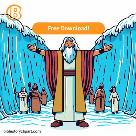 The Israelites Crossing The Red Sea Moses Crosses The Red Sea Craft, Bible Clipart, Crossing The Red Sea, Egyptian Army, Sea Clipart, Parting The Red Sea, Preschool Bible Lessons, Loving Father, Divine Intervention