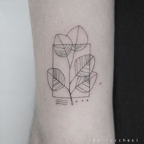 Be Tattoo, Powerful Tattoos, Minimalist Tattoo Meaning, Paris Tattoo, Typography Tattoo, Leaf Tattoo, Muster Tattoos, 4 Tattoo, Plant Tattoo