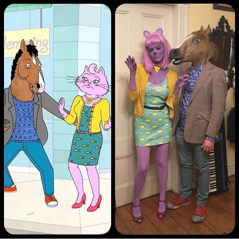 Bojack Horseman Halloween Bojack Horseman Costume, Lisa Hanawalt, Halloween Parejas, Classy Halloween Costumes, Couples Halloween Outfits, Cute Couple Halloween Costumes, Black Halloween Dress, Wonder Woman Costume, Diy Halloween Costumes Easy