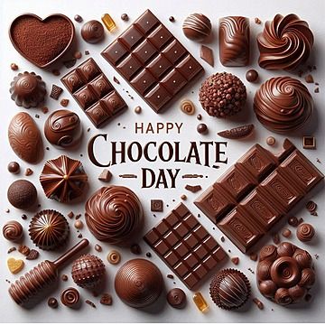 Background Design Food, Background Chocolate, Chocolate Day Images, Word Lettering, World Chocolate Day, Happy Chocolate Day, Friends Graphic, Graphic Typography, Chocolate Festival