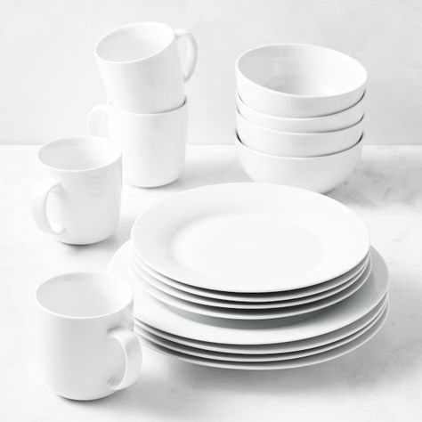 Open Kitchen | Affordable Dinnerware & Cookware | Williams Sonoma William Sonoma, White Dinner, Spiced Cider, White Dinner Plates, Kitchen Dinnerware, Porcelain Dinnerware, Porcelain Mugs, Kitchen Collection, Open Kitchen