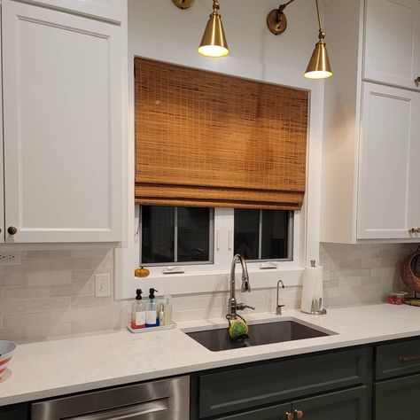 Bamboo Blinds In Kitchen, Maple Wood Blinds, Blinds In Kitchen Window, Blind For Kitchen Window, Kitchen Window Blinds Ideas, Blinds For Kitchen Window Ideas, Bamboo Blinds Kitchen, Kitchen Blinds Modern, Rattan Blinds