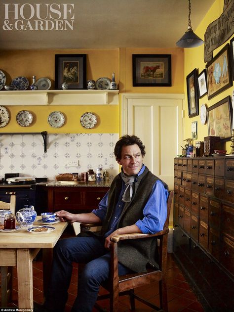 Enlightening: Dominic West spoke candidly about raising his children in Ireland as he admitted it gives them a 'far broader existence' Irish Cottage Interiors, Ireland Houses, Homes In Ireland, Irish Country House, Irish Interiors, Dominic West, English Houses, Irish Country, Castles In Ireland